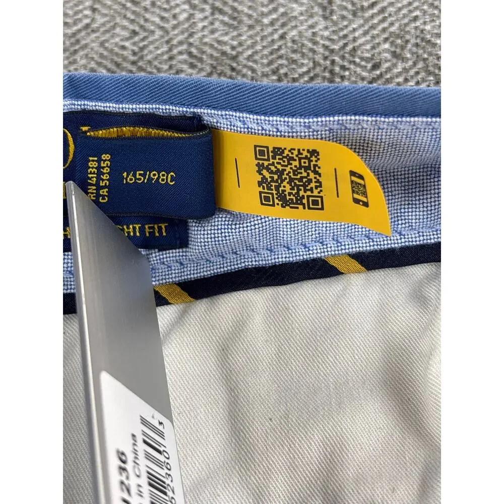 Polo Ralph Lauren Men's Sz 38/30 Blue Chino Pants Trousers Stretch Cotton - Picture 12 of 12